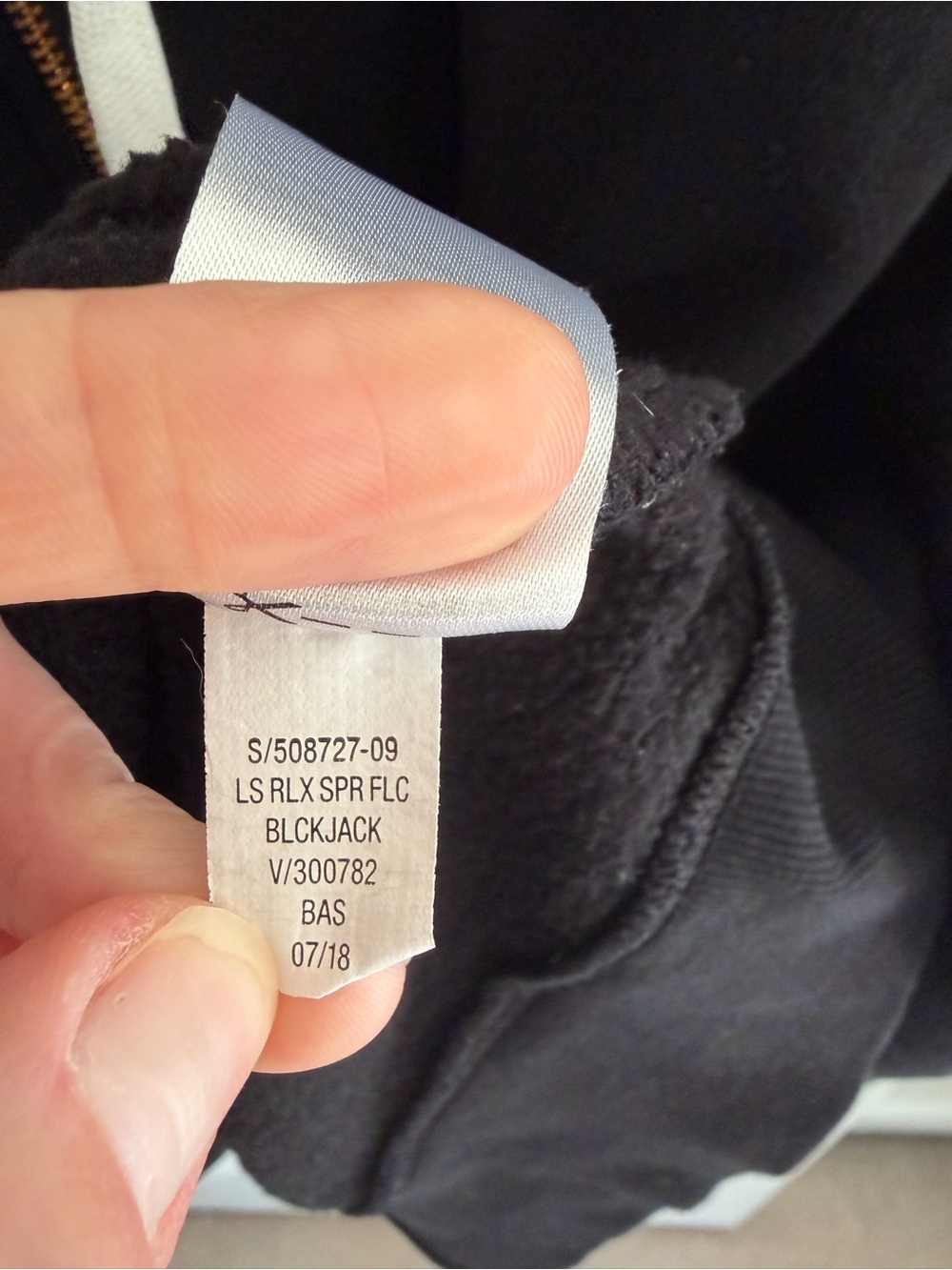 Old Navy Black Full Zip Hoodie XL Cotton Blend Sweatshirt Jacket - Picture 4 of 7